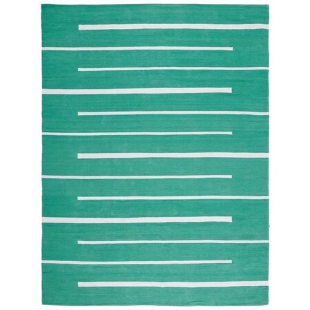 Safavieh 6 x 9 ft. Montauk Hand Woven Rectangle Area Rug Dark Green & Ivory MTK311Y-6